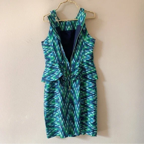 Milly of New York Thea Peplum Waist Sheath Dress - Picture 8 of 9